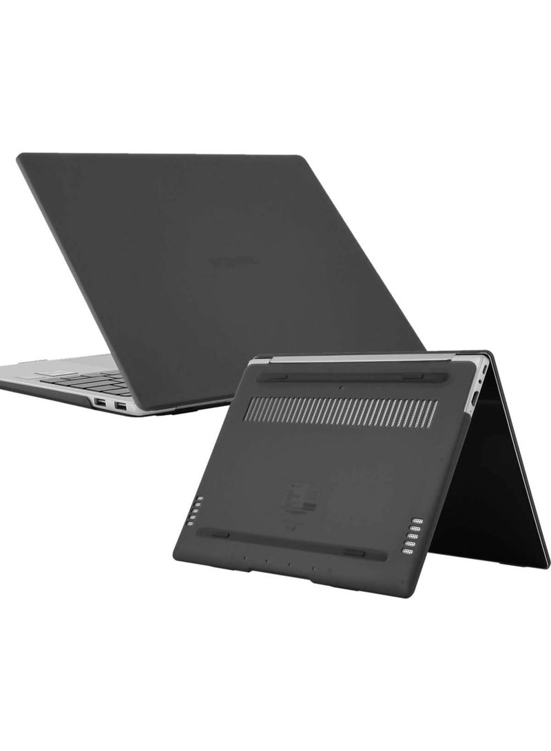 غطاء حماية صلب مع غطاء لاصق لحماية Huawei MateBook 14 2024 FLMH-X FLMH-16 FLMH-32 14.2" 2.8K OLED لابتوب مع تحكم باللمس Ultra 5 Ultra 7 معالجات غطاء لابتوب (أسود غير لامع) - Image 1